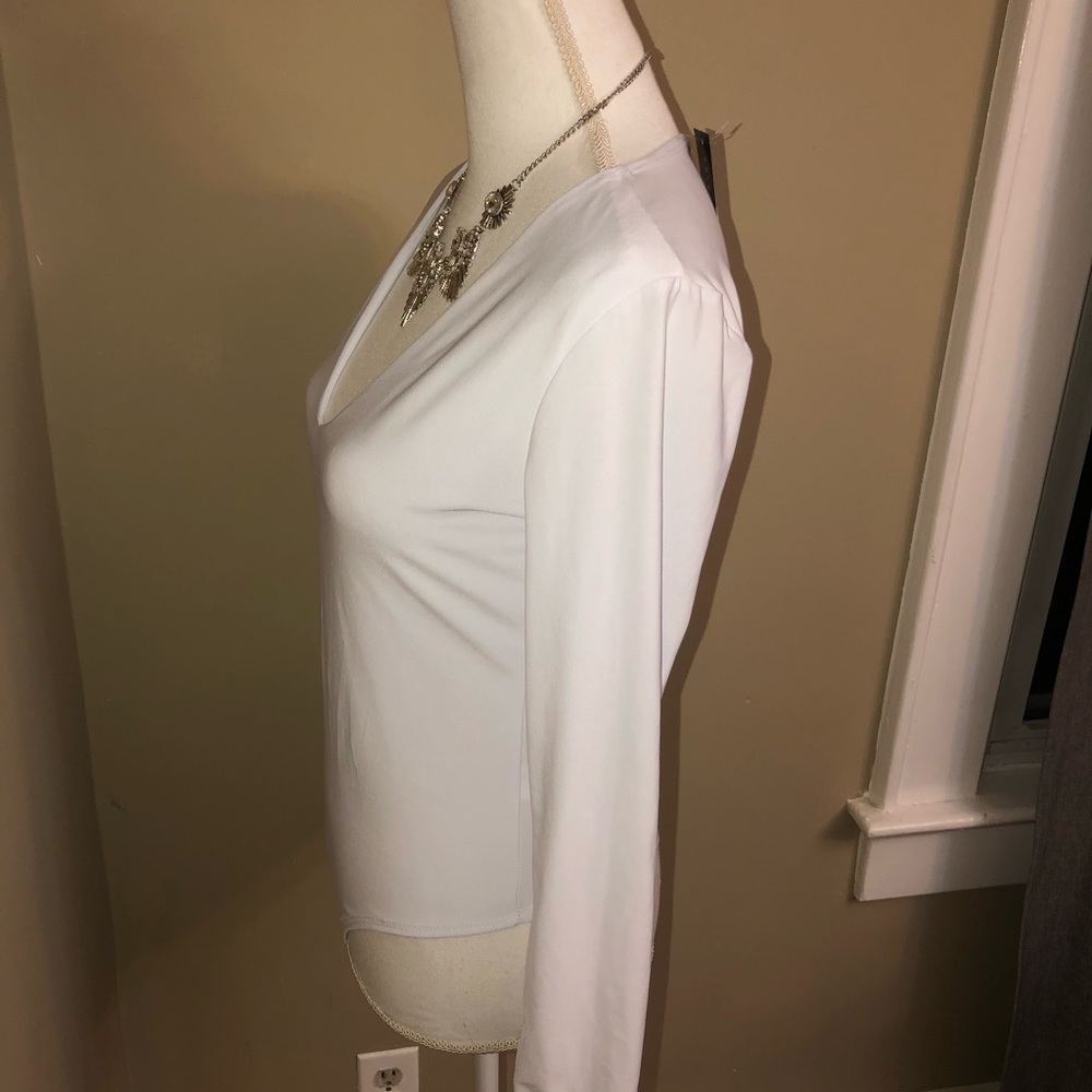 White V Neck Bodysuit - Picture 5 of 8